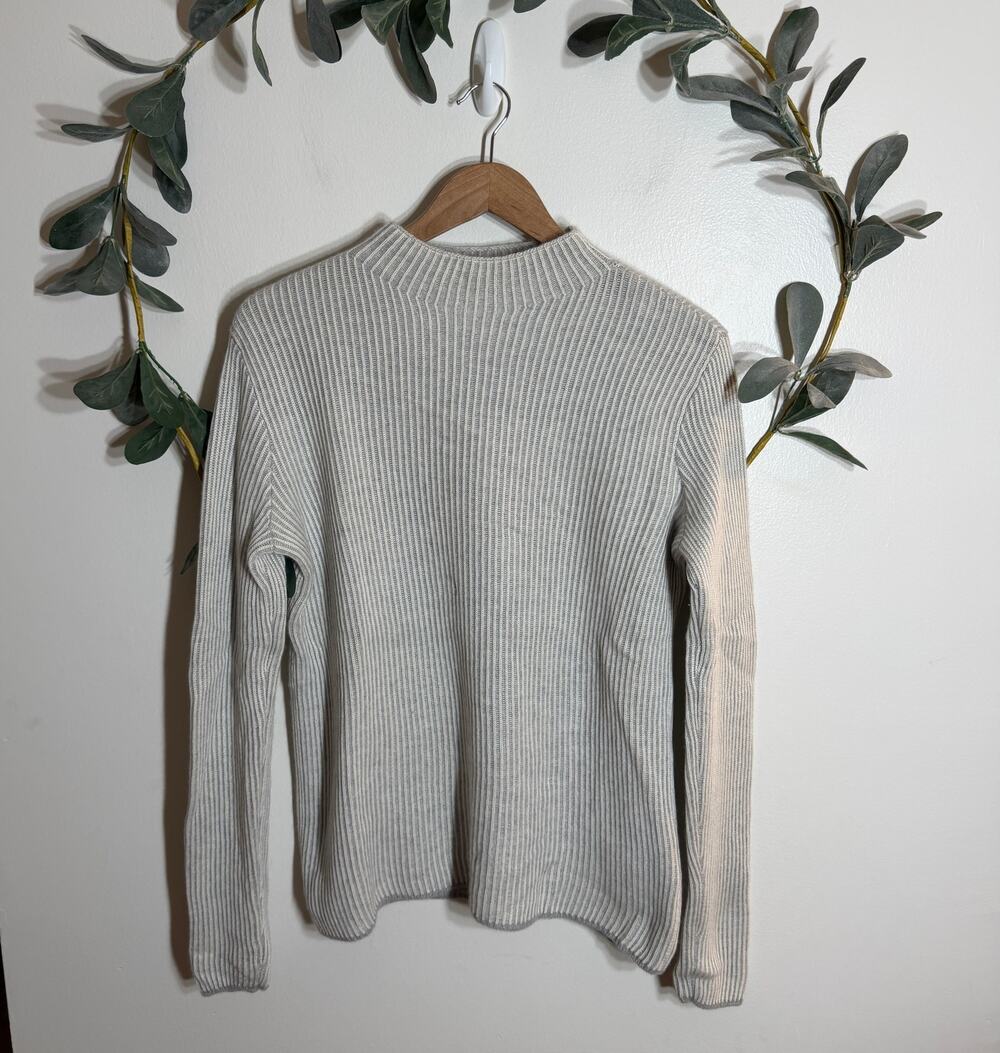 Club Monaco Gray Ribbed Cashmere Blend Sweater